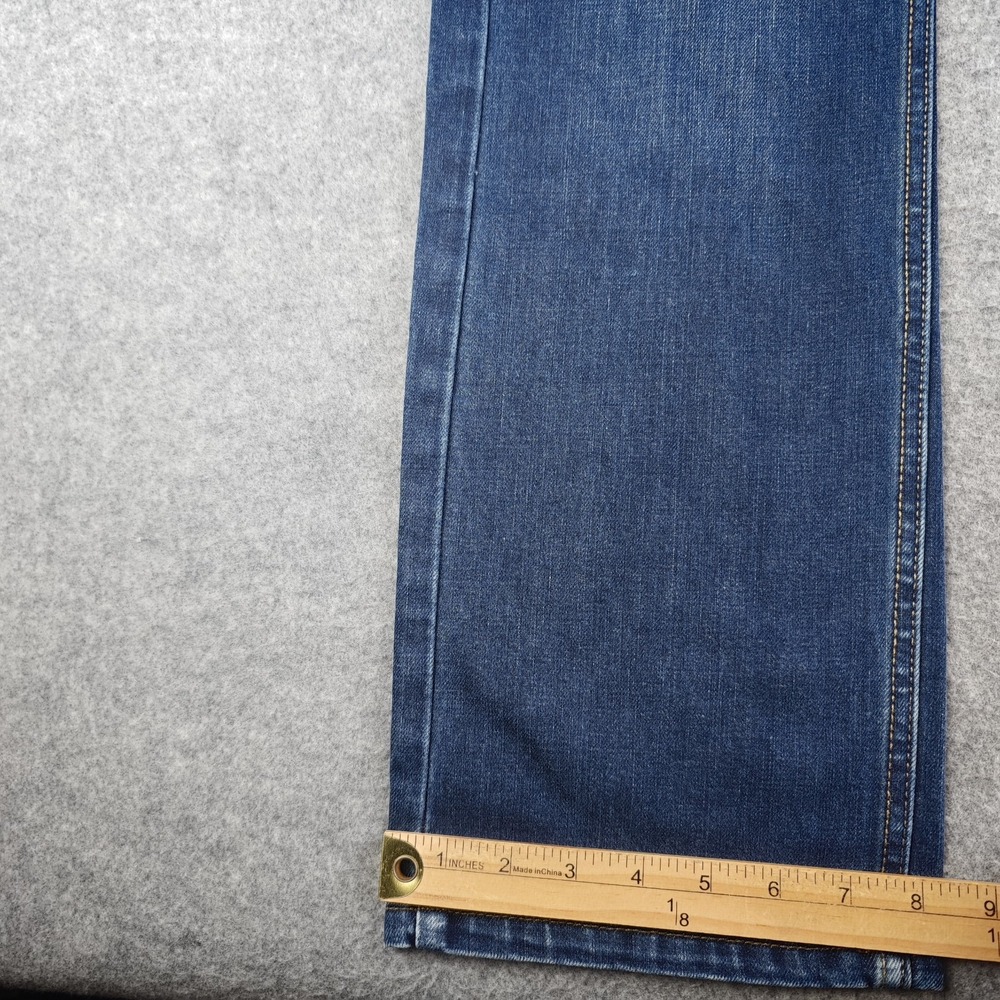 Wrangler Retro Jeans Mens 34x32 Skinny Blue Dark Wash Stretch Denim - Picture 2 of 9